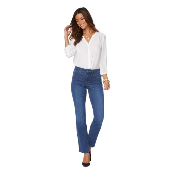 NYDJ - Marilyn Mid Rise Modern Straight Jeans Sz 6 - Picture 1 of 11